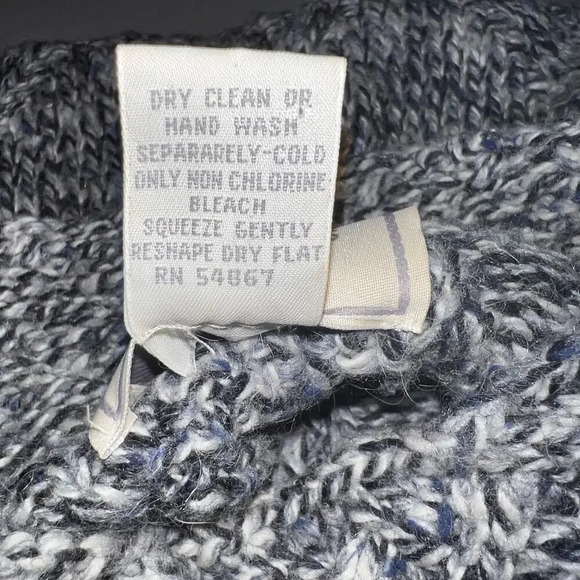 Express Tricot Sweater Large Angora Wool Blend Diamond Mock Neck Hand-knitted - Picture 7 of 8